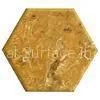 Gloss ( 1500grit Without Wax ) Yellow Hexagon Marble Acrylic Sheet Tiles 12mm