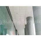 Railway Station Perforated Lay In Ceiling Tiles Square With Aluminum , 350mm * 350mm