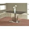 Steel Afghanistan Hjs Marble Dining Tables Rectangular Shape Black
