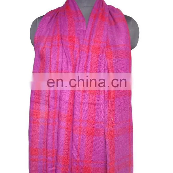 Gauze Pashmina Check Shawls and Scarf photo-4