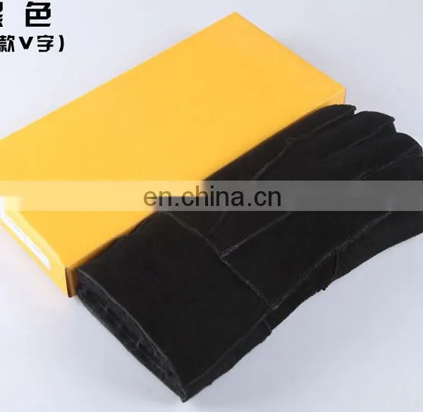 Factory Wholesale 100% Real Sheepskin Fur Gloves photo-4