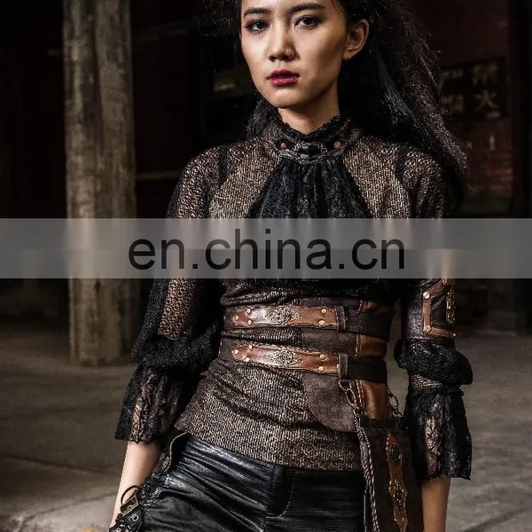 Steampunk Half-corsage - Waist Belt With Removable Details and Pocket photo-5