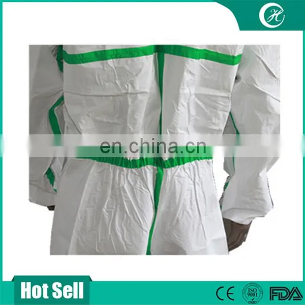 Waterproof Green Seal Strip Safety Disposable Coverall photo-3