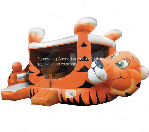 Giant custom inflatable tiger bounce inflatable bouncy castle for outdoor