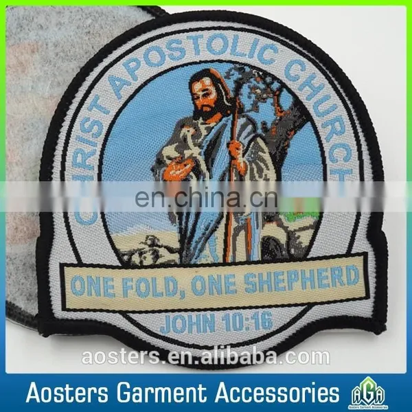 Customize High Quality Overlock Woven Badge for Clothing photo-2