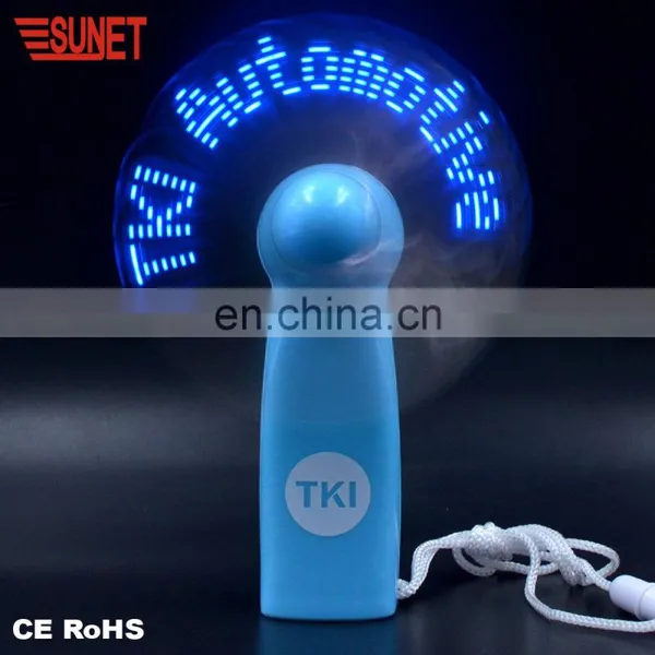 2018 SUNJET New Crafts&Gift Hot Sale Item China Wholesale Led Mini Flashing Customized Message Fan photo-3