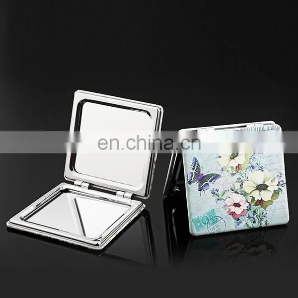 Cheap Small White pu Leather Framed Cosmetic Mirror photo-6