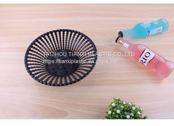 TXA-19 PLASTIC SQUARE RATTEN SHINE BASKET FASHION DESIGN photo-4