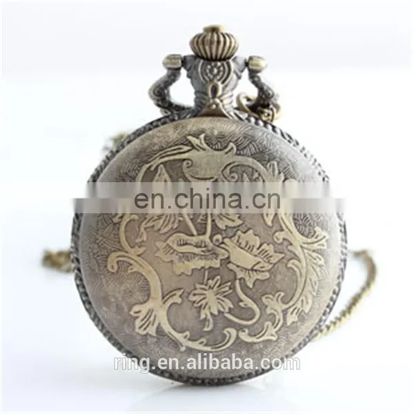 Locomotive Large Classic Vintage Quartz Watch Retro Unisex Pocket Watch For Gift photo-3
