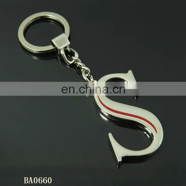 Custom Metal English Letters Key Ring Zinc Alloy Keychains photo-6