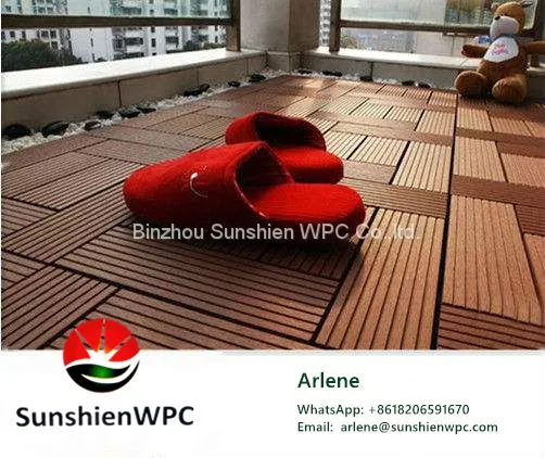 Wooden Design Pvc Outdoor Decking Tile Diy for Decoration photo-5