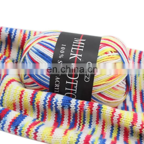 Big Sale High Quality Dyed Milk Cotton Yarn for Knitting Sweater photo-4
