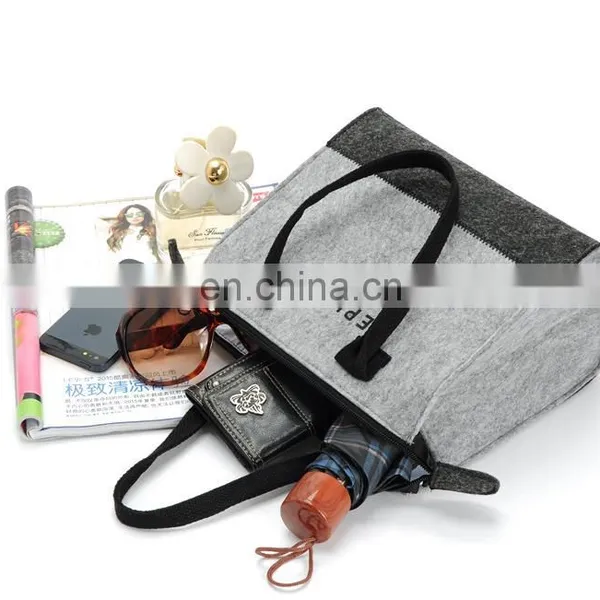 Felt Handbag Custom Your Own Logo Packaging White Brown Kraft Gift Craft Paper Bag With Ribbon Handles Printed Shopping Bags photo-2