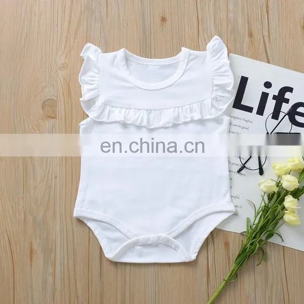Baby Fashion Wholesale Sweet Style Cotton Clothes Baby Girls Cotton Ruffle Romper photo-6