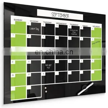 Hot Sale Glass Magnetic Whiteboard Planner Calendar for Office photo-6