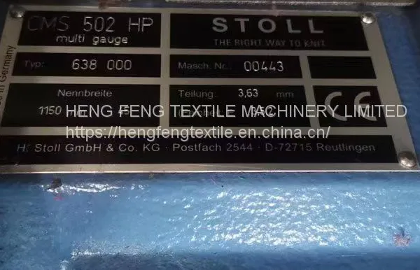 STOLL FLAT KNITTING MACHINE CMS 502HP 3.5.2 Computerised Tricot Jersey Sweater Orginal Accessories photo-2