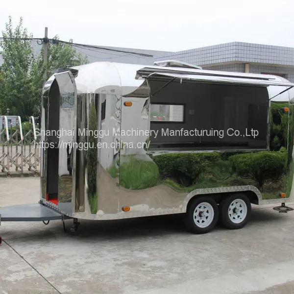 Mirror Type Silver Sparkling Stainless Steel Mirror Diners Snack Car Fashionable Coffee Shop photo-4