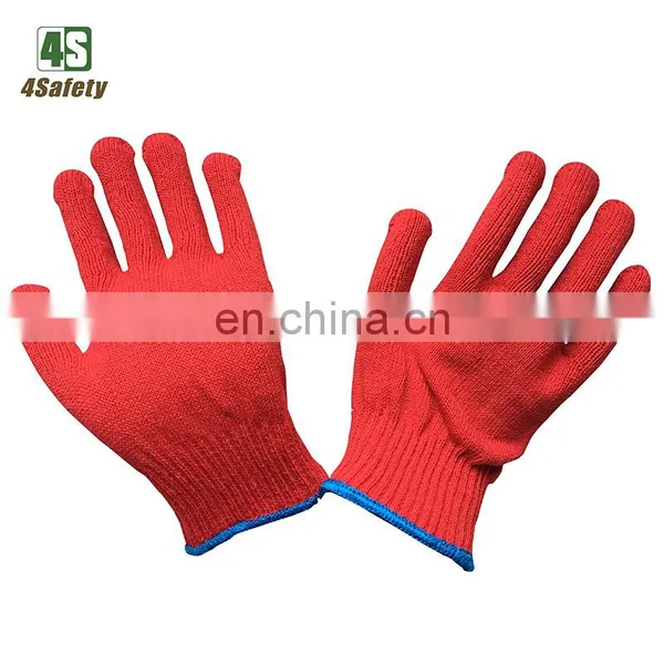 4SAFETY Blue Colored Cotton Safety Gloves Knitted photo-2