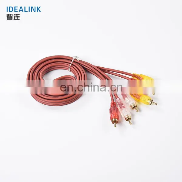 Custom Length Video Audio Extension Cable Male To Male 3 RCA Audio Video AV Cable photo-5