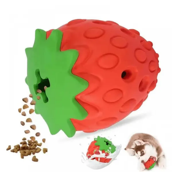 Strawberry Dog Chew Toys Rubber for Pet Teething Durable Dog Toys for Boring Puppy Teething Toys Pet Accessories