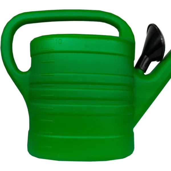 10L Ergonomic Plastic Watering Can With Adjustable Rose Nozzle for Precise Irrigation