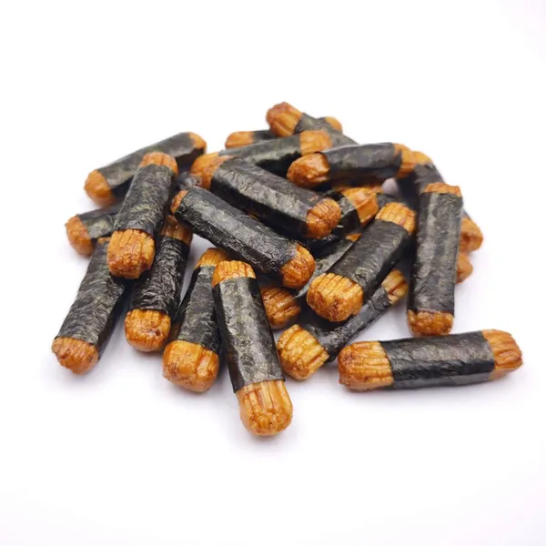Factory Wholesale Seaweed Wrapped Rice Crackers Crispy Roll Snacks Japanese Style Nori Rice Sticks OEM Private Label Bulk Supply photo-3