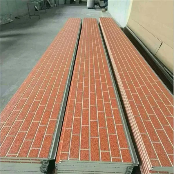 Hidden Fastener Installation Metal Sandwich Exterior Wall Panel, 100mm PU Core, 0.5mm Steel, Quick Assembly