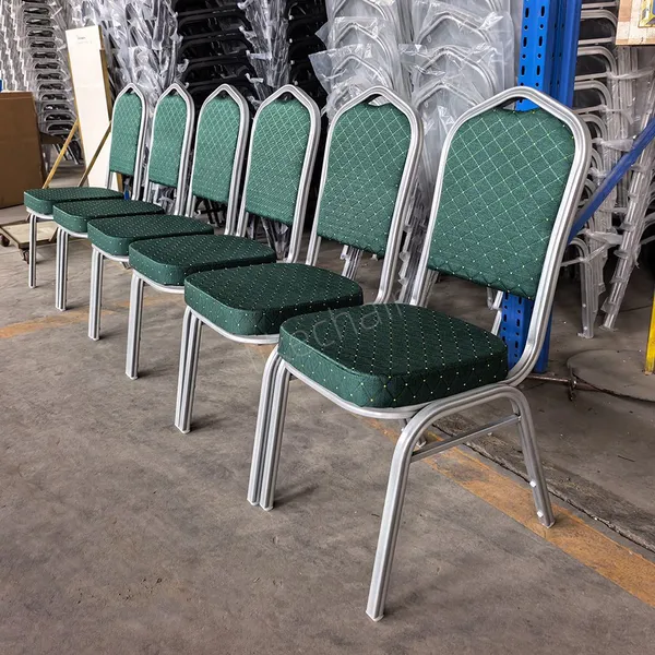 Heavy Duty Stackable Metal Frame Full Welding Fabric Cover 250kg Capacity SGS TUV Certified Banquet Chairs photo-3