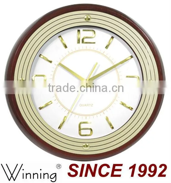 2014 New Design Plastic Material Wooden Wall Clock photo-2