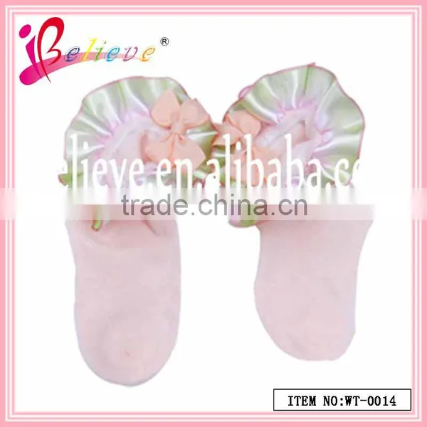 Cute Baby Girls Products Wholesale Ribbon Decoration Fancy Baby Socks Gift (WT-0013) photo-2