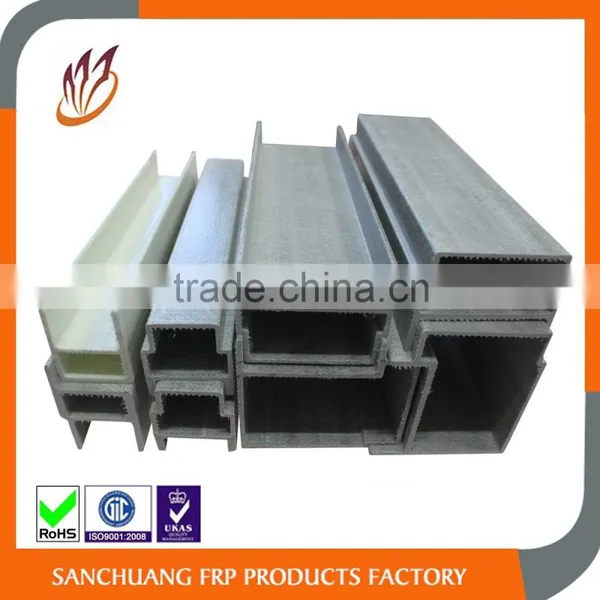 FRP Extrusion Fiberglass Plastic Reinforced GRP Pultrusion Profile Manufacturer photo-2