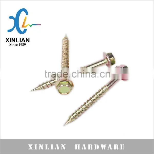Button head self-tapping screw or Tirefond assembled set