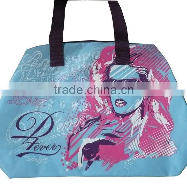 420D Polyester Girls Fashion Tote Bag, Full Print Bag for Women photo-3