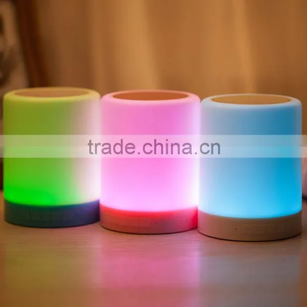 Night Light Touch Change Color RGB Warm White Bluetooth Speaker TF Card DC5V for Party Outdoor Living Room Child Read Package photo-3