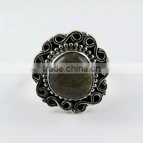 Artisan Oxidized Labradorite Ring, Silver Jewelry India, Oxidized Silver Jewelry photo-6