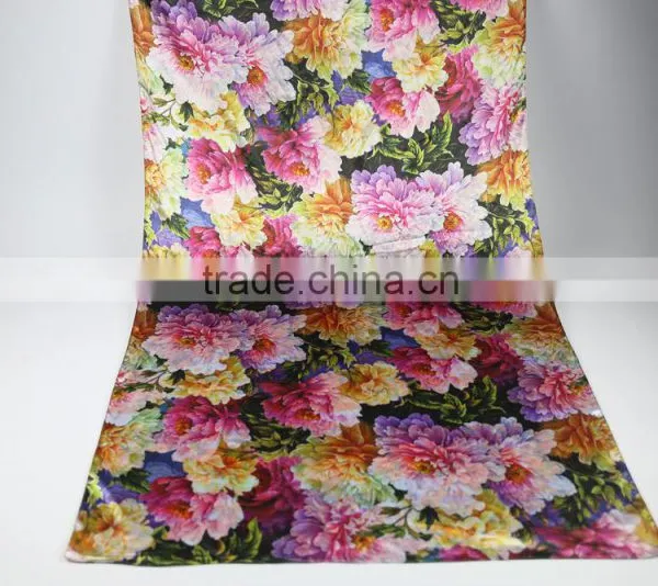 Silk Fabric Chiffon Silk Scarf Digital Floral Decent Printed Fashionable Scarf photo-4