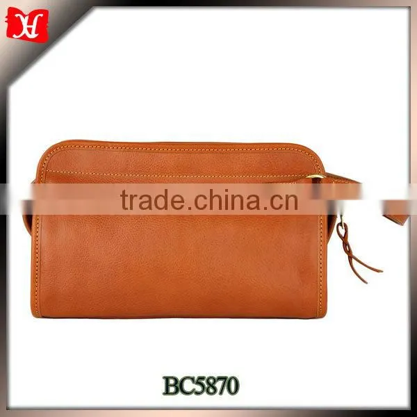 Genuine leather travel bag set travel set cosmetic mirror