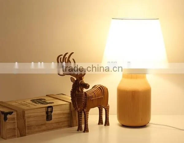 LED Wood Table Light JK-879-20 Factory Price European Style Wood Base Table Lamp/lighting/led Table Light LED Wood Table Lamp photo-3