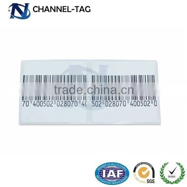EAS RF Label With Barcode ,30*40mm Sticker Label