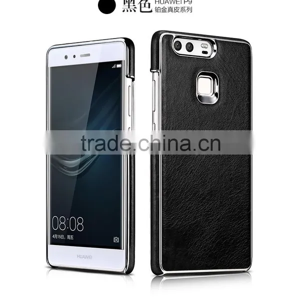 Orignal Icarer Gold Series Real Leather Back Cover for Huawei P9 Anti Shock Luxury Genuine Leather Case MT-5766 photo-6