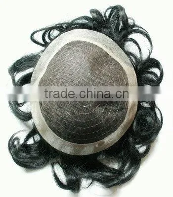 100% High Quality Human Hair Men's Hairpieces Swiss Lace Hair Piece Hair Toupee For Men Quality Choice photo-3