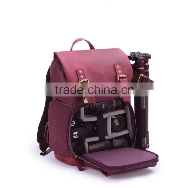 2016 Michael Korss Leather Lady Travelling Backpack,vintage Waterproof Digital Cameras Backpack photo-3