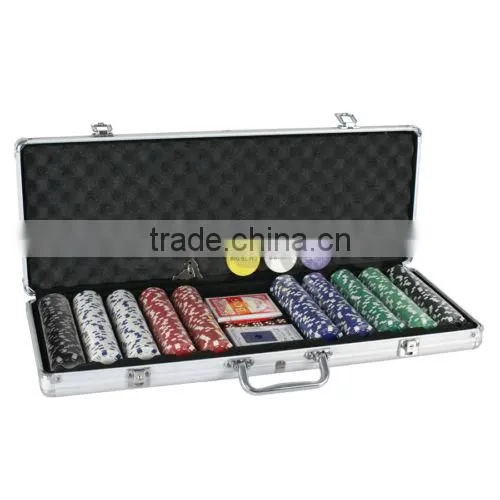 500 PCS Casino Poker Chips Set 11.5 Gram With Game Play Mat and Aluminium Case photo-6