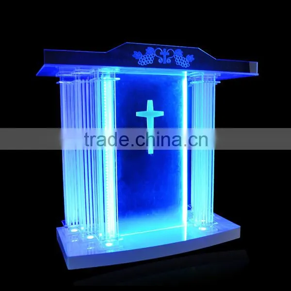 Factory Produce Acrylic Church Organic Glass Pulpit photo-2