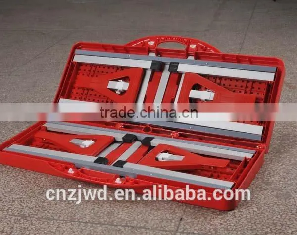 Outdoor Plastic Folding Picnic Table With 4 Seats Color Red photo-2
