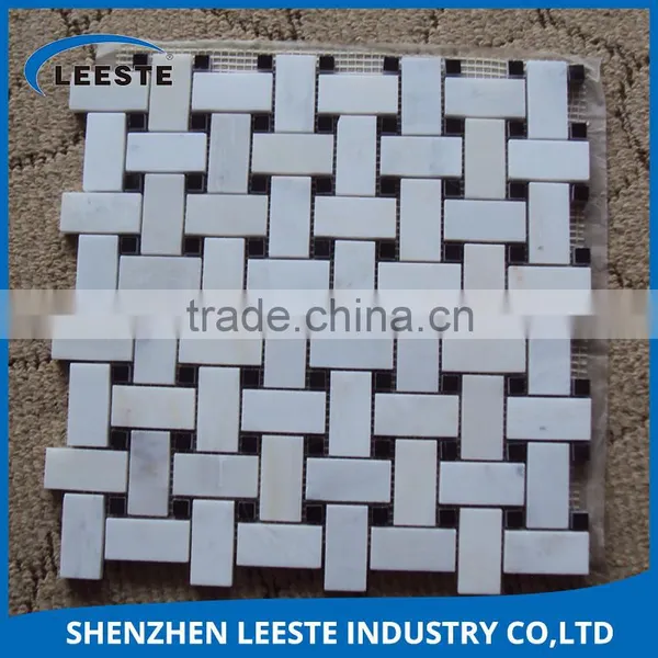 Hexagon Shape no Color Change Polished White Marble Stone photo-3