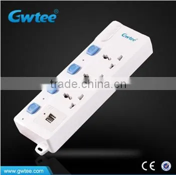 250V 10A PC Shell Electrical Outlet Extension Usb Socket With Protection Quality Choice photo-2