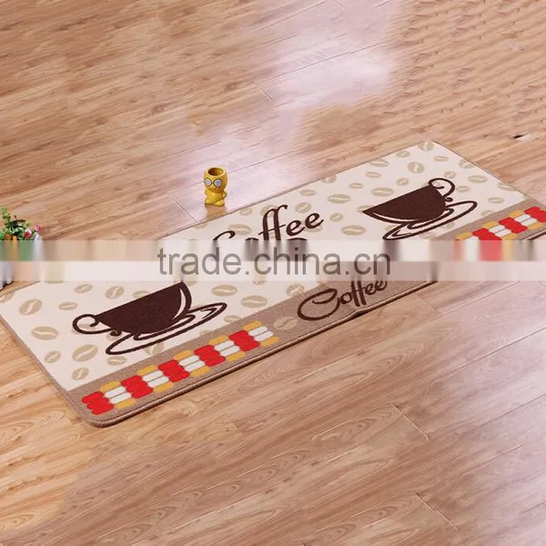 The New Design Coffee Cooking Theme Loop Pile Polyester Printing Kitchen Door Floor Mat Rug Carpet photo-5