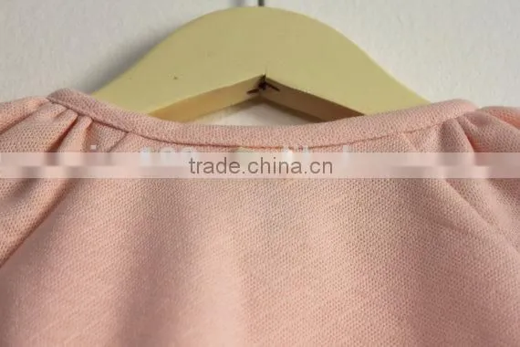 Folded Sleeves Girls Peachy Long Sleeves Cotton Shirt &Children Clothing photo-5