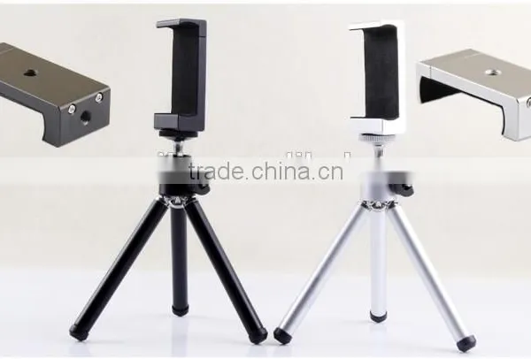 No Patent 2 Sections Extendable Mini Aluminum Tripod Stand With Metal Mount Adapter for Apple IPhone 6 Plus,Samsung Note,HTC photo-5